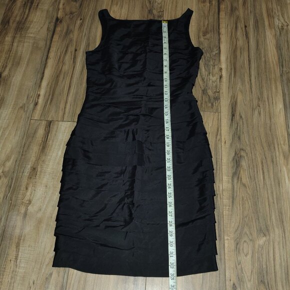 Rachael G. Black Summer Dress with Ruffled Straps - Picture 7 of 10